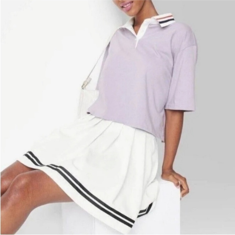 Wild Fable Size Medium Purple Oversized Baggy Preppy 90s Polo Shirt